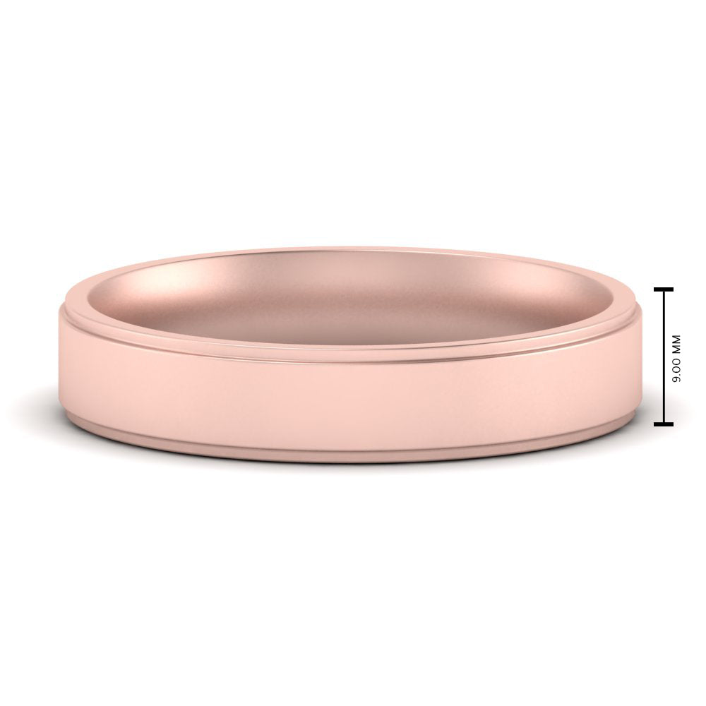 4 mm Steps Edge Comfort Fit Mens Band