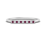 Load image into Gallery viewer, straight-bar-diamond-stacking-ring-with-pink-sapphire-in-white-gold-FD10975BGSADRPIANGLE3-NL-WG.jpg
