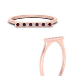 Load image into Gallery viewer, straight-bar-diamond-stacking-ring-with-ruby-in-rose-gold-FD10975BGRUDRANGLE3-NL-RG.jpg
