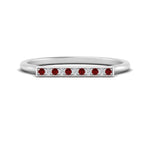 Load image into Gallery viewer, straight-bar-diamond-stacking-ring-with-ruby-in-white-gold-FD10975BGRUDRANGLE3-NL-WG.jpg
