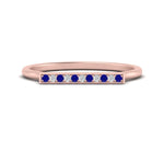 Load image into Gallery viewer, straight-bar-diamond-stacking-ring-with-sapphire-in-rose-gold-FD10975BGSABLANGLE3-NL-RG.jpg
