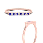 Load image into Gallery viewer, straight-bar-diamond-stacking-ring-with-sapphire-in-rose-gold-FD10975BGSABLANGLE3-NL-RG.jpg

