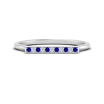 Load image into Gallery viewer, straight-bar-diamond-stacking-ring-with-sapphire-in-white-gold-FD10975BGSABLANGLE3-NL-WG.jpg

