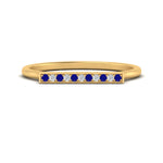 Load image into Gallery viewer, straight-bar-diamond-stacking-ring-with-sapphire-in-yellow-gold-FD10975BGSABLANGLE3-NL-YG.jpg
