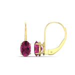 Load image into Gallery viewer, stud-3-carat-oval-pink-sapphire-lever-back-earrings-in-yellow-gold-FDEAR9225OVGSADRPI-3.00CT-NL-YG
