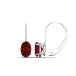 Load image into Gallery viewer, stud-3-carat-oval-ruby-lever-back-earrings-in-white-gold-FDEAR9225OVGRUDR-3.00CT-NL-WG
