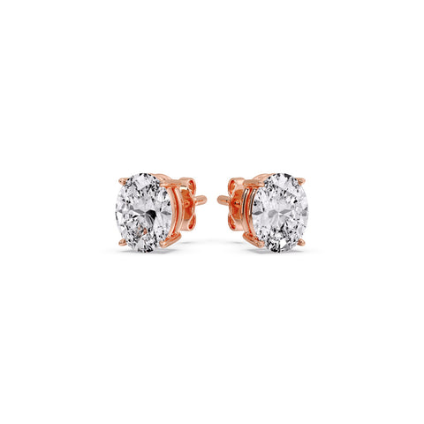 Stud Earring Basket Oval Shaped