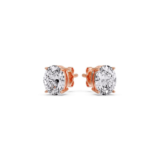 Stud Mens Earring Basket Oval Shaped