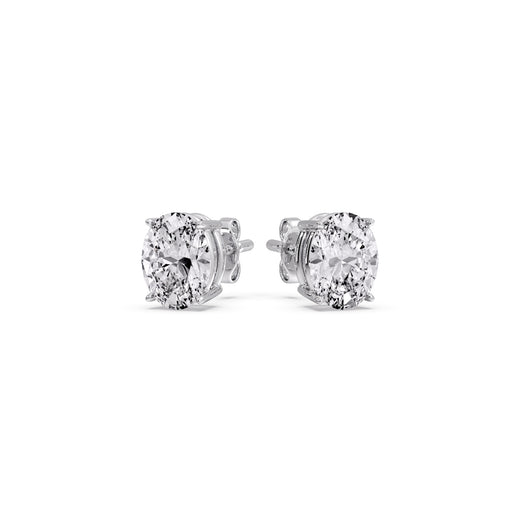 Stud Mens Earring Basket Oval Shaped