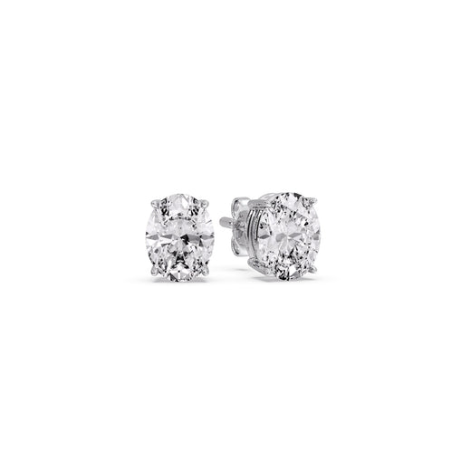 Stud Mens Earring Basket Oval Shaped