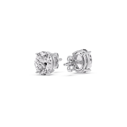 Stud Mens Earring Basket Oval Shaped