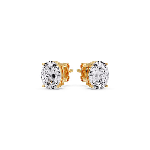 Stud Mens Earring Basket Oval Shaped