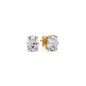 Classic Four Prong Oval Diamond Solitaire Stud Earrings [IGI Certified]