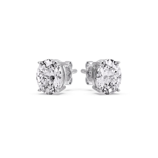 Stud Mens Earring Basket Oval Shaped