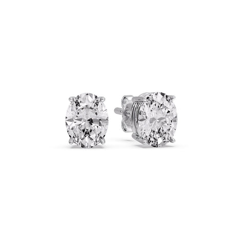 Stud Earring Basket Oval Shaped