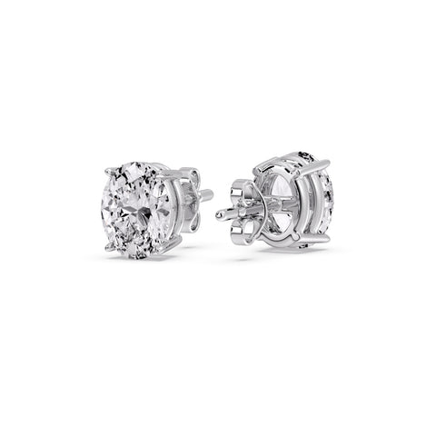 Stud Earring Basket Oval Shaped