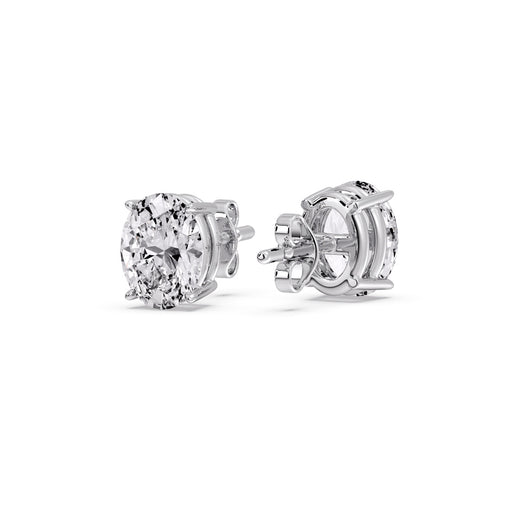 Stud Mens Earring Basket Oval Shaped