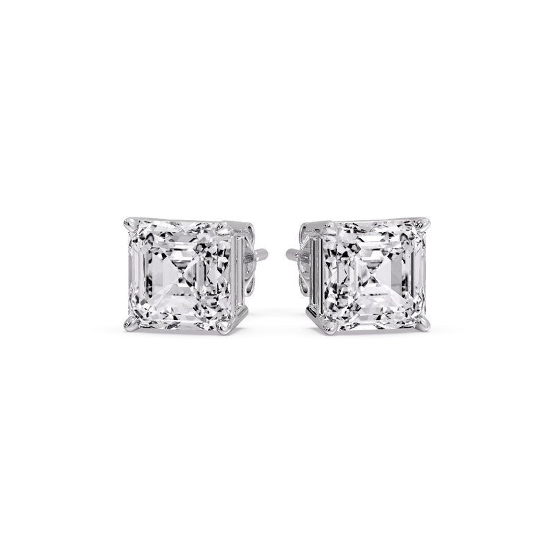 Asscher Cut Diamond Stud Earring