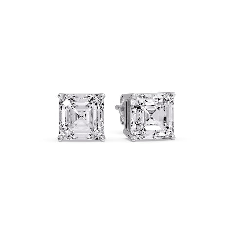 Asscher Cut Diamond Stud Earring