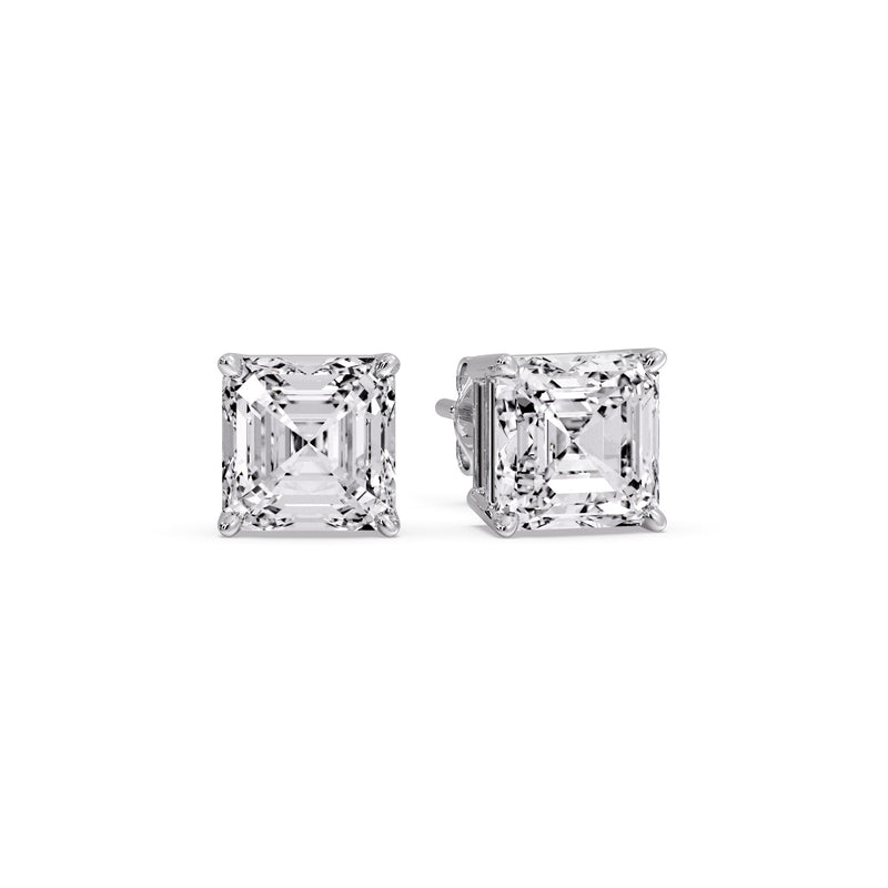 Asscher Cut Diamond Stud Earring