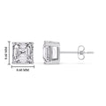 Thumbnail 81 - Asscher Cut Diamond Stud Earring
