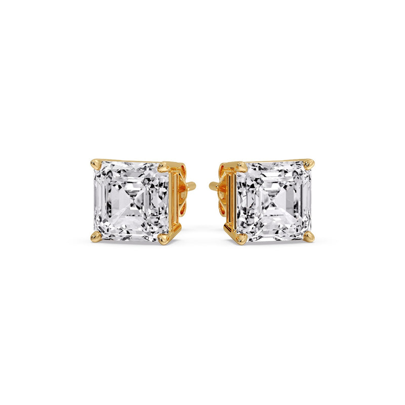 Asscher Cut Diamond Stud Earring