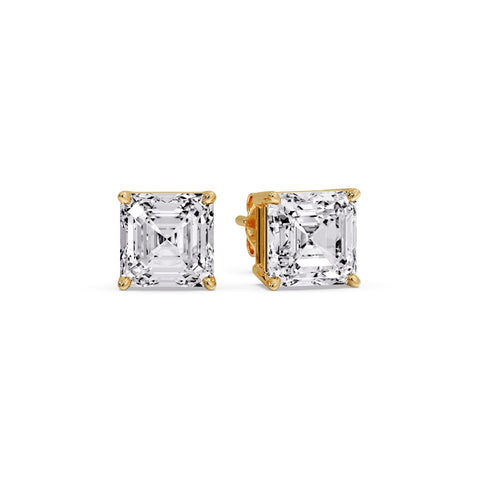 Asscher Cut Diamond Stud Earring