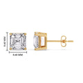 Thumbnail 85 - Asscher Cut Diamond Stud Earring
