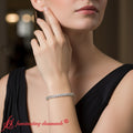 Thumbnail 6 - stunning-two-row-tennis-bracelet-yellow-gold-fdbrc8743-model