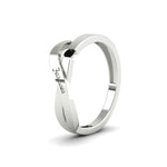 Load image into Gallery viewer, swirl-black-diamond-love-mens-wedding-band-in-white-gold-FDM11159GBLACKANGLE2-NL-WG
