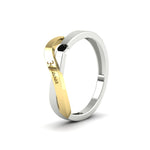 Load image into Gallery viewer, swirl-black-diamond-love-mens-wedding-band-in-yellow-gold-FDM11159GBLACKANGLE2-NL-YG

