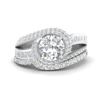 Load image into Gallery viewer, swirl-bridal-set-round-halo-diamond-with-baguette-in-FD10355ROANGLE3-NL-WG
