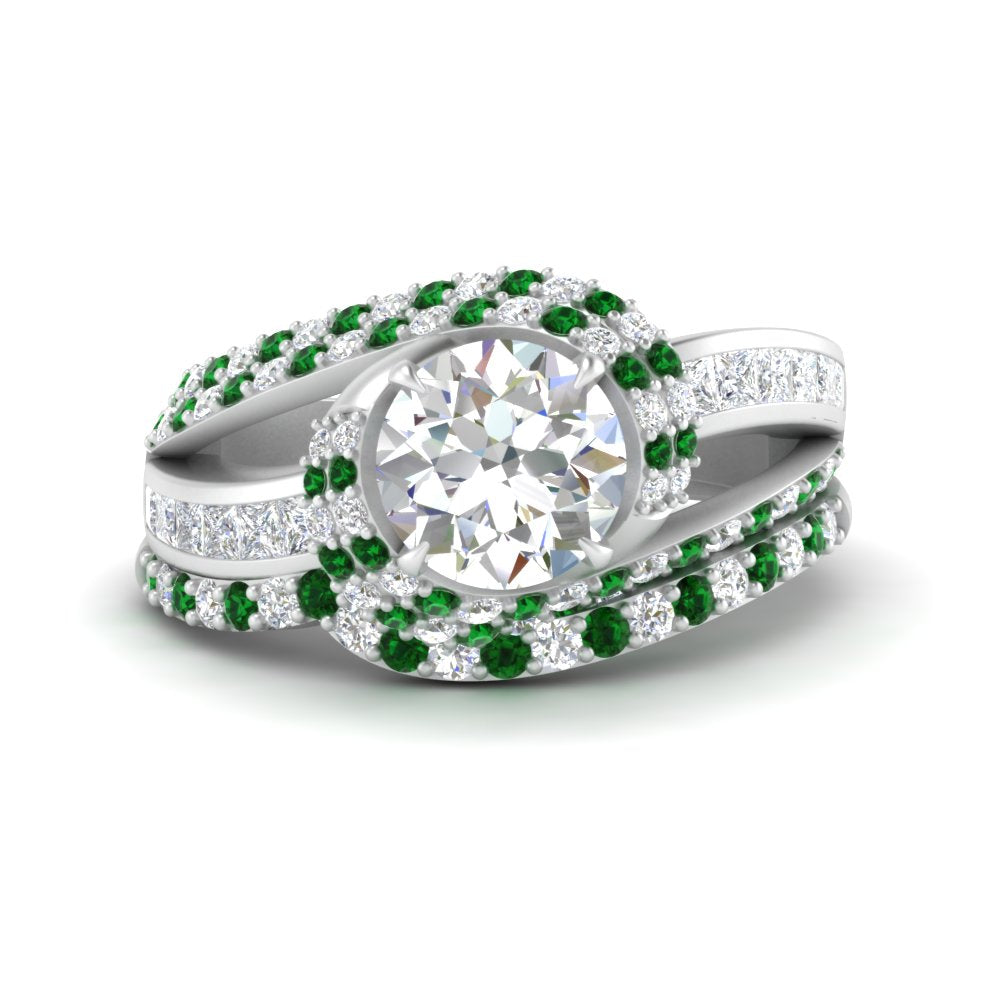 swirl-bridal-set-round-halo-emerald-with-baguette-in-FD10355ROGEMGRANGLE3-NL-WG