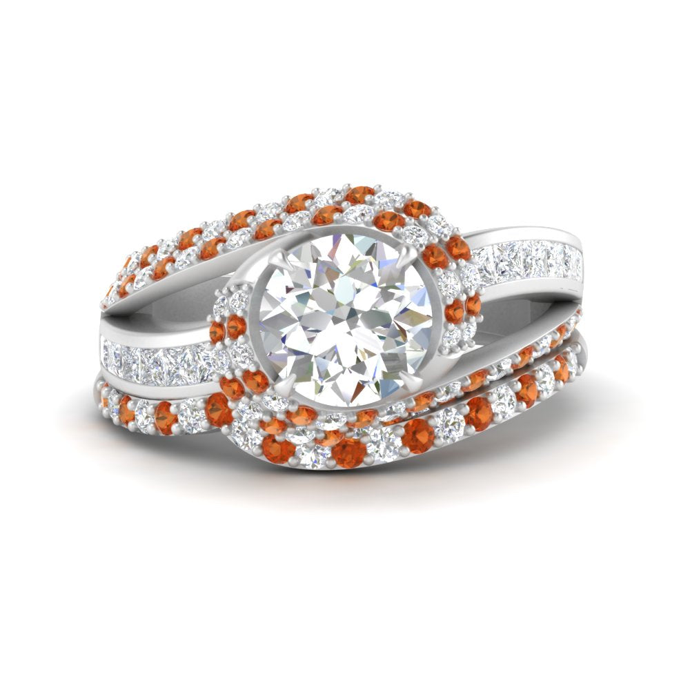 swirl-bridal-set-round-halo-orange-sapphire-with-baguette-in-FD10355ROGSAORANGLE3-NL-WG