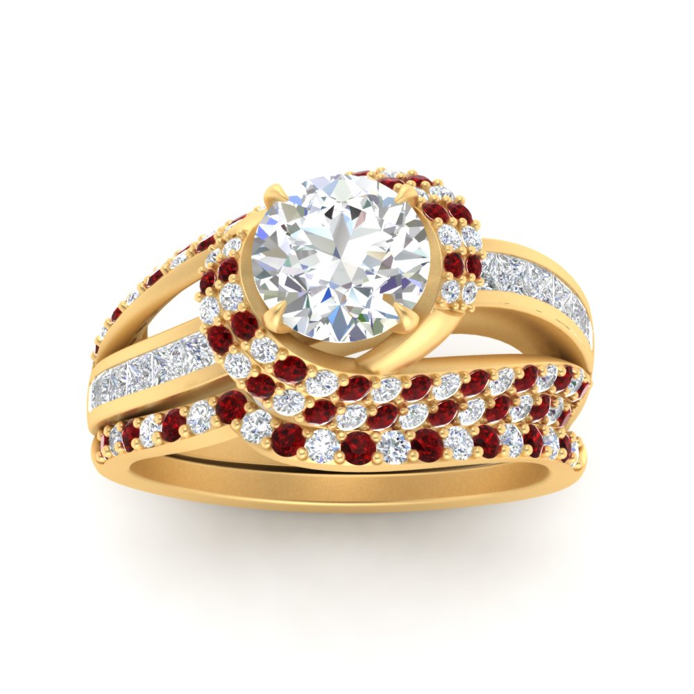 swirl-bridal-set-round-halo-ruby-with-baguette-in-FD10355ROGRUDRANGLE3-NL-YG