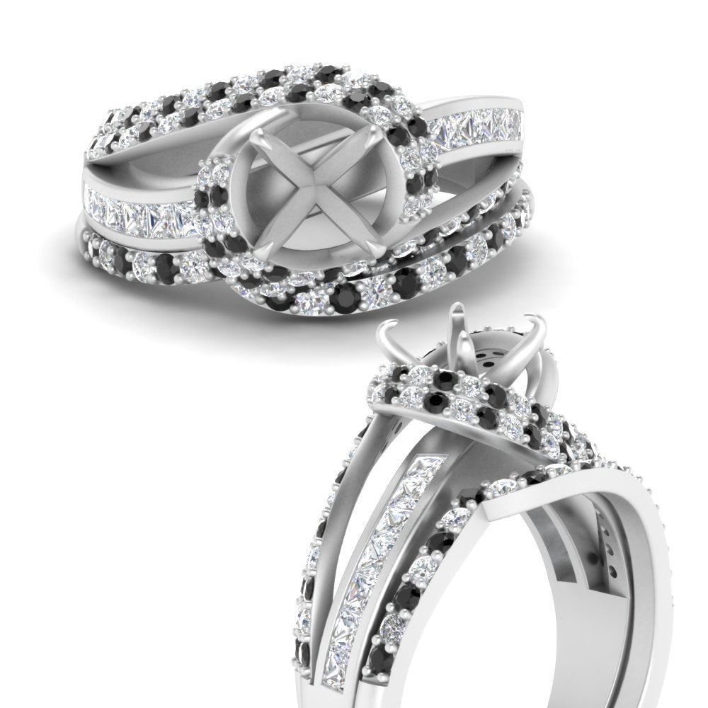 swirl-bridal-set-semi-mount-halo-black-diamond-with-baguette-in-FD10355SMGBLACKANGLE3-NL-WG