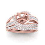 Load image into Gallery viewer, swirl-bridal-set-semi-mount-halo-diamond-with-baguette-in-FD10355SMANGLE3-NL-RG
