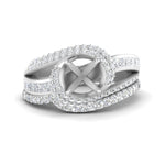 Load image into Gallery viewer, swirl-bridal-set-semi-mount-halo-diamond-with-baguette-in-FD10355SMANGLE3-NL-WG
