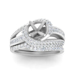 Load image into Gallery viewer, swirl-bridal-set-semi-mount-halo-diamond-with-baguette-in-FD10355SMANGLE3-NL-WG
