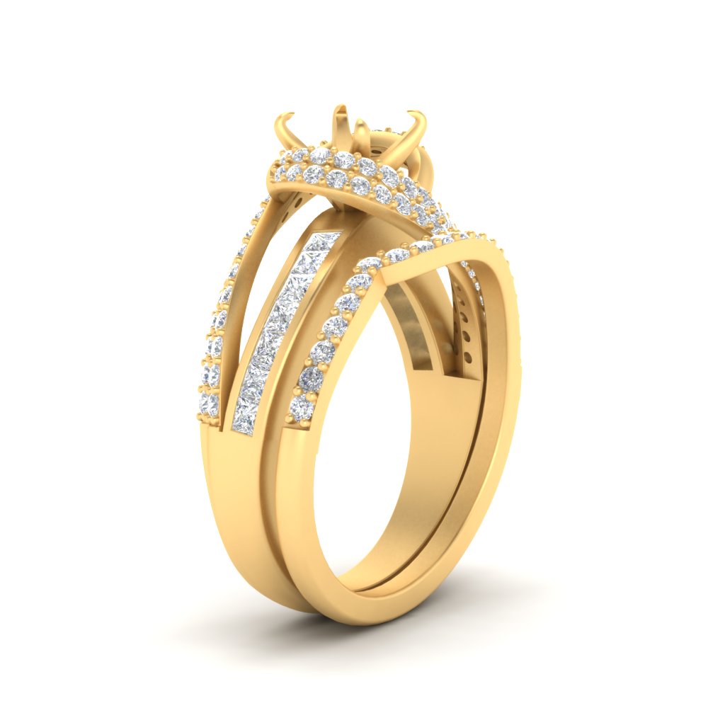 swirl-bridal-set-semi-mount-halo-diamond-with-baguette-in-FD10355SMANGLE3-NL-YG