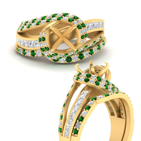 swirl-bridal-set-semi-mount-halo-emerald-with-baguette-in-FD10355SMGEMGRANGLE3-NL-YG