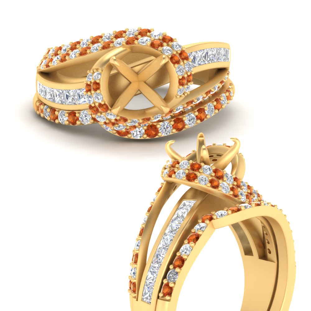 swirl-bridal-set-semi-mount-halo-orange-sapphire-with-baguette-in-FD10355SMGSAORANGLE3-NL-YG