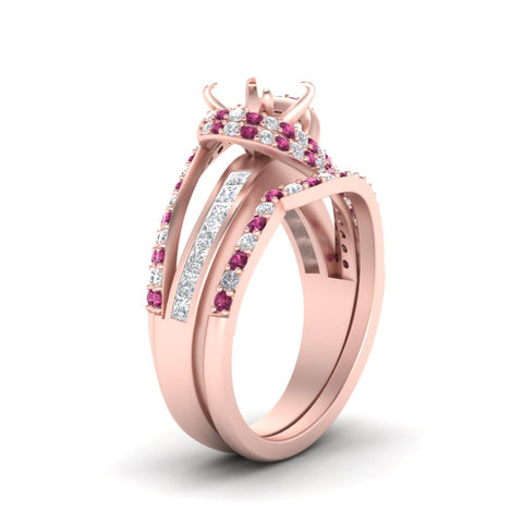 swirl-bridal-set-semi-mount-halo-pink-sapphire-with-baguette-in-FD10355SMGSADRPIANGLE3-NL-RG