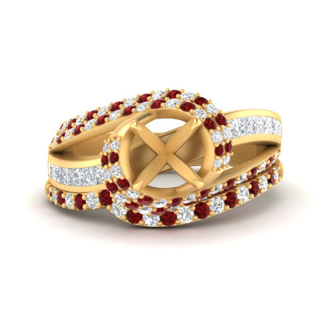 swirl-bridal-set-semi-mount-halo-ruby-with-baguette-in-FD10355SMGRUDRANGLE3-NL-YG
