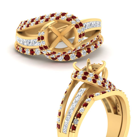 swirl-bridal-set-semi-mount-halo-ruby-with-baguette-in-FD10355SMGRUDRANGLE3-NL-YG