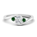 Load image into Gallery viewer, Swirl Bypass 3 Stone Ring
