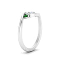 Thumbnail 21 - swirl-bypass-3-stone-emerald-engagement-ring-in-white-gold-FD8896RORGEMGRANGLE2-NL-WG