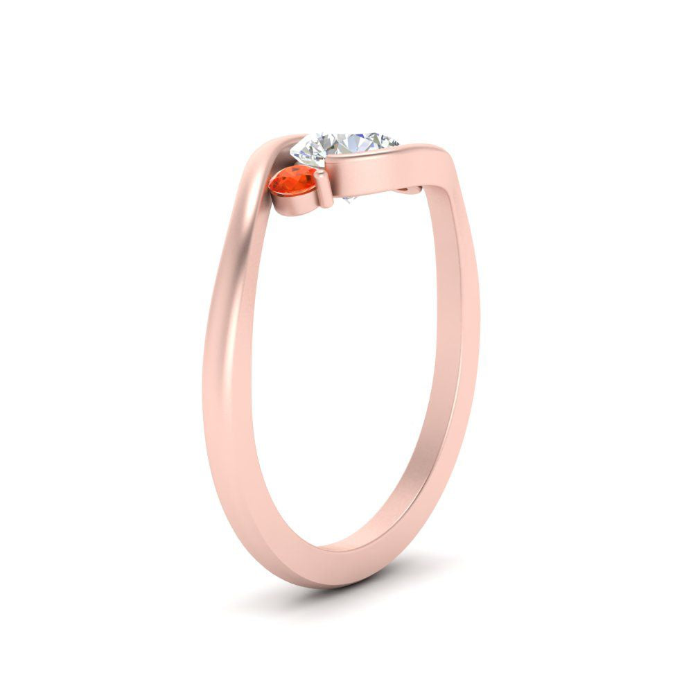 Swirl Bypass 3 Stone Ring