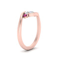 Thumbnail 36 - swirl-bypass-3-stone-pink-sapphire-engagement-ring-in-rose-gold-FD8896RORGSADRPIANGLE2-NL-RG