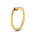 Thumbnail 57 - swirl-bypass-3-stone-pink-sapphire-engagement-ring-in-yellow-gold-FD8896RORGSADRPIANGLE2-NL-YG